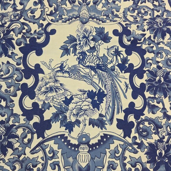 Ralph Lauren Blue White Pillowcase Set Tamarind Bird Pillow Sham Luxury Standard - Picture 11 of 12